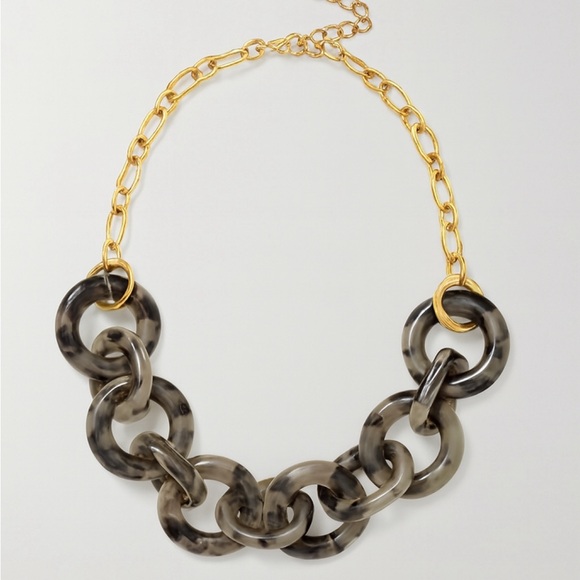J. Crew Jewelry - J CREW Chunky Tortoise Chain Reversible 20” Statement Necklace